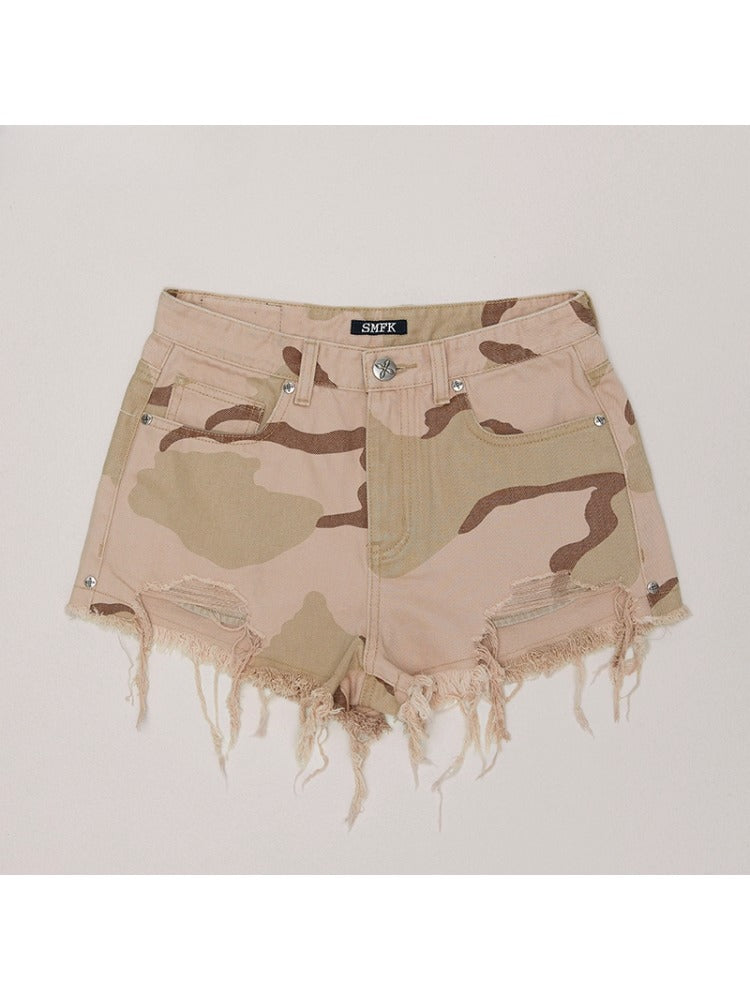 Compass Wild Denim Shorts Army Green Camouflage - CHINASQUAD