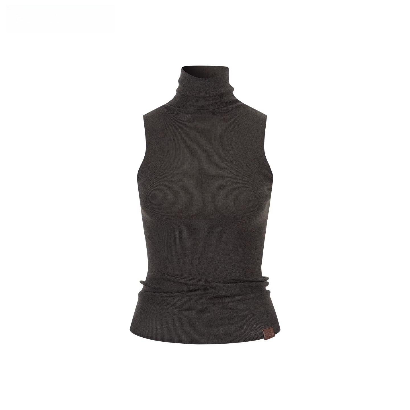 Sleeveless Silk-Blend Fitted Vest