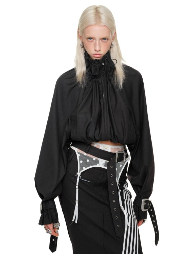 Cropped Balloon Bomber Jacket - CHINASQUAD