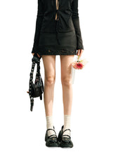 Black & White Embroidered Hollow Out Skirt - CHINASQUAD