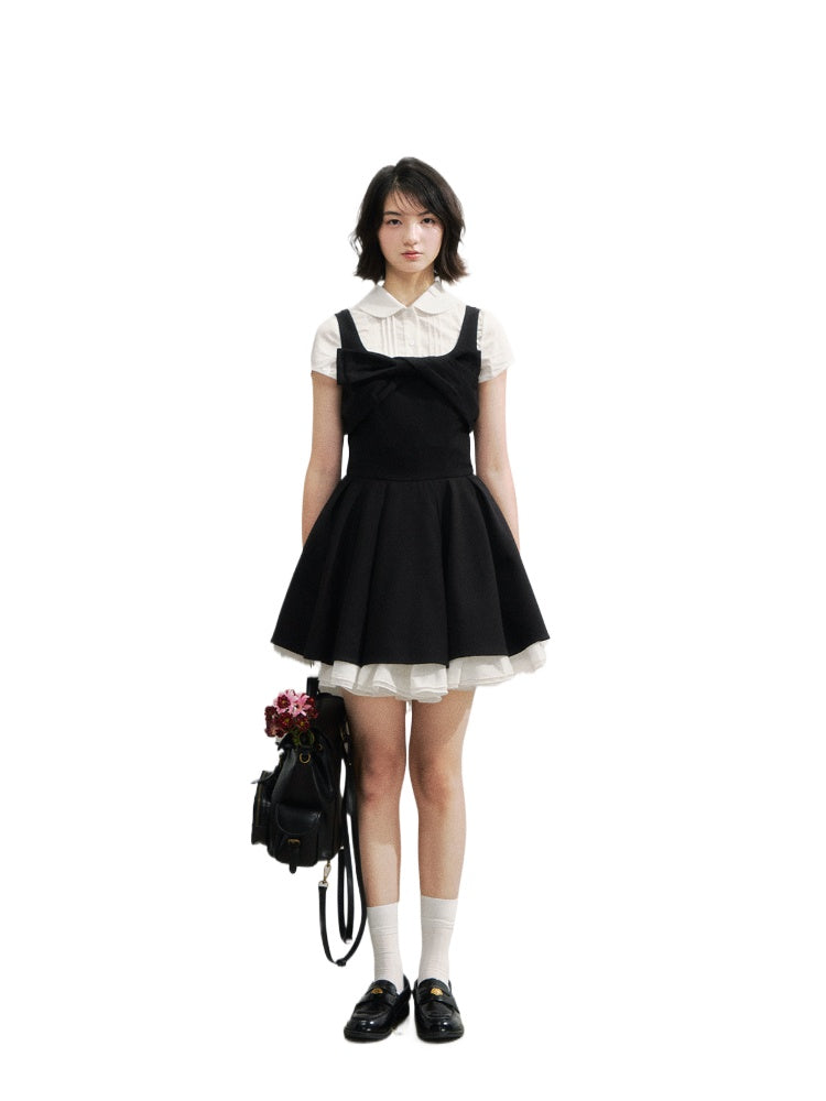 Black Retro Tiered Skirt - CHINASQUAD