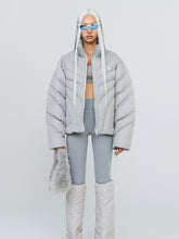 Black & Silver Hurricane Oversized Down Jacket - CHINASQUAD