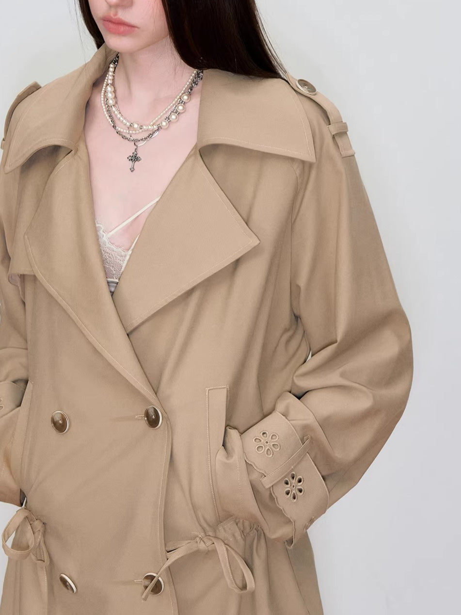 Embroidered Drawstring Jacket