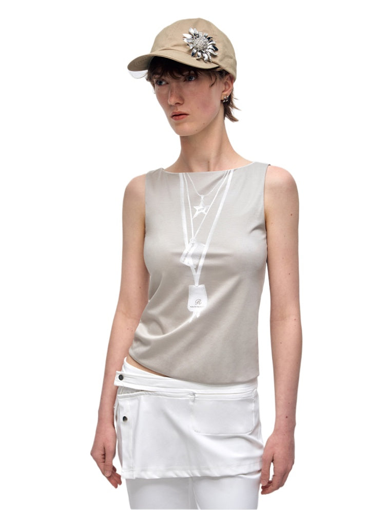 Gray Digital Print Vest - CHINASQUAD