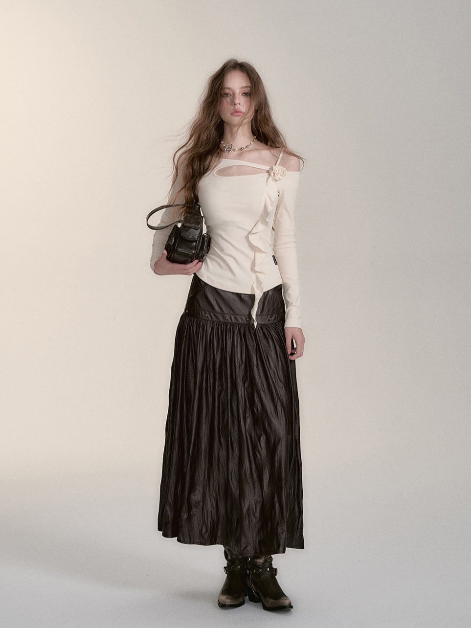 Unique Strap Slim Fit Blouse - CHINASQUAD