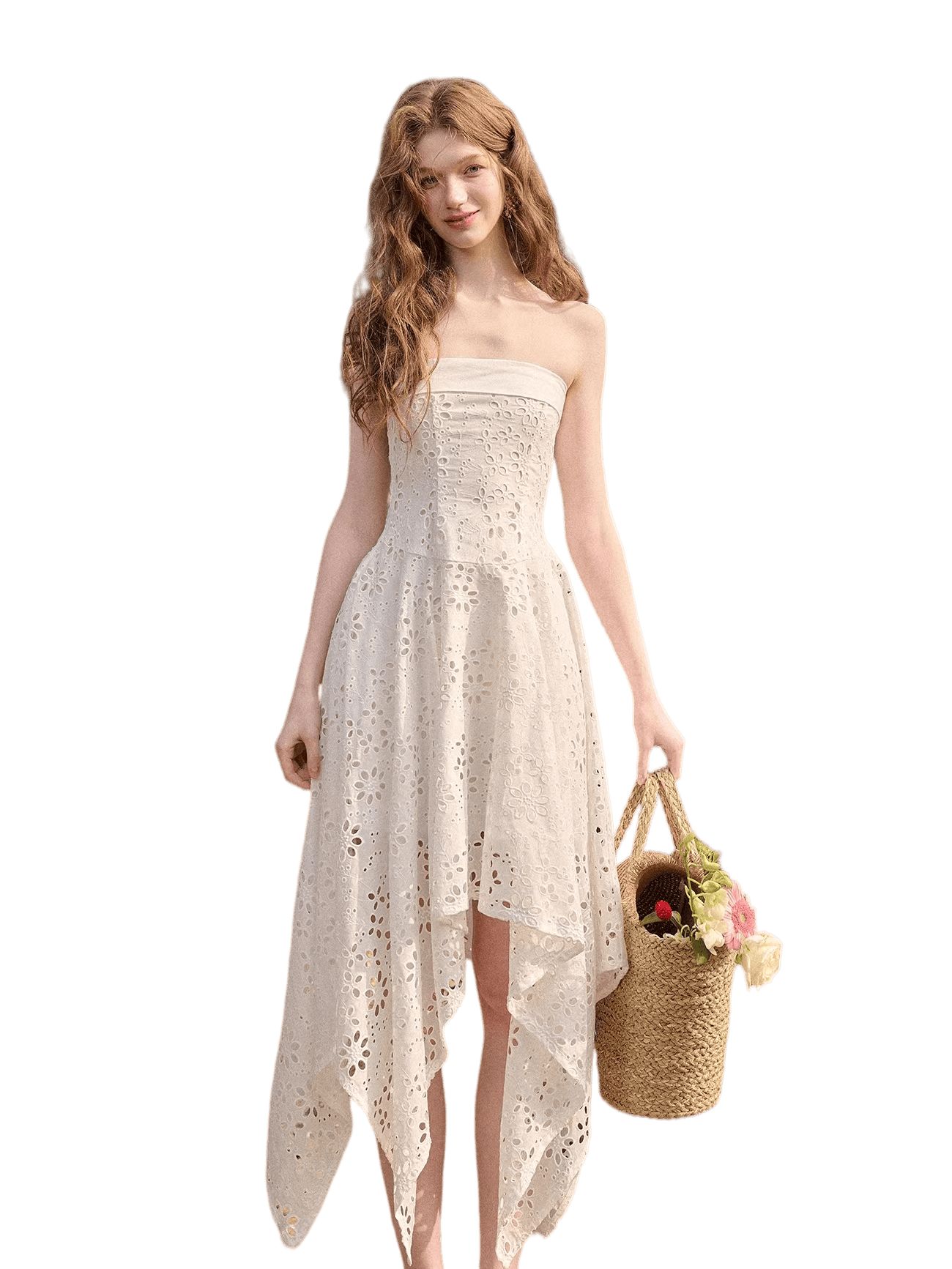 Celebration Ribbon Asymmetrical Cotton Dress