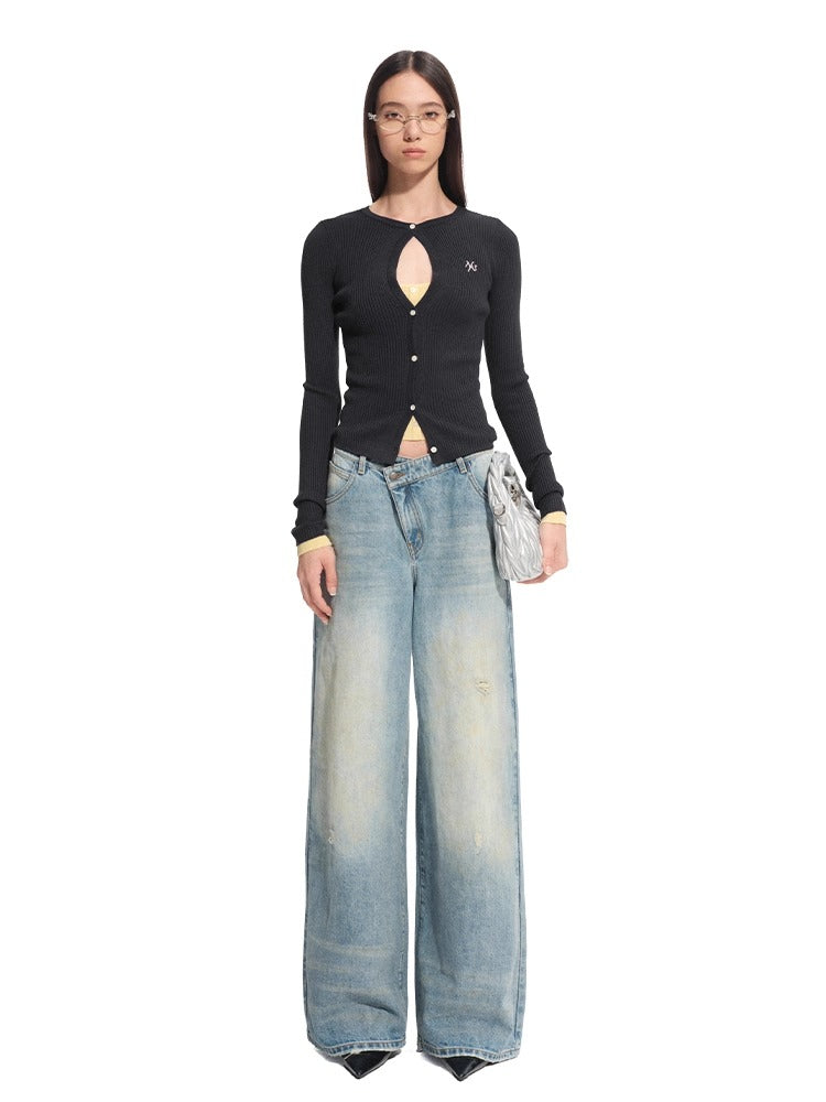 Fake Two-Piece Perth Knit Cardigan - CHINASQUAD