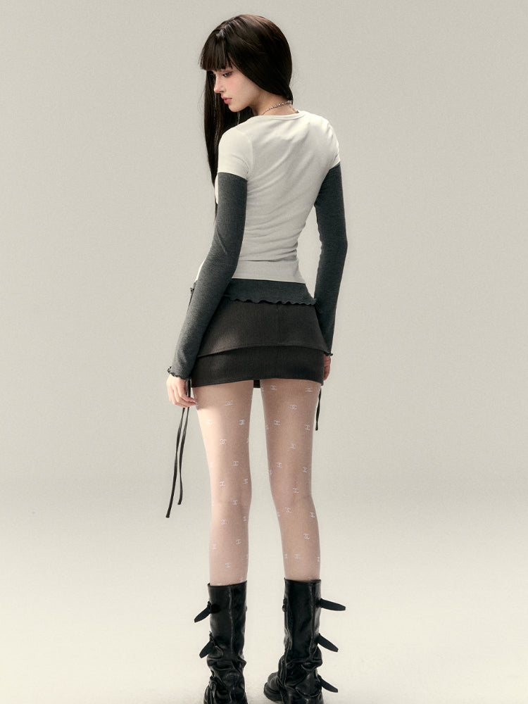 Embroidered Letter Short-Sleeve T-shirt - CHINASQUAD