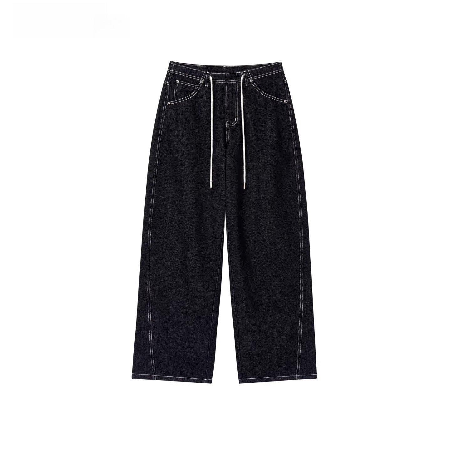 Denim Essence Relaxed Drawstring Pants - CHINASQUAD