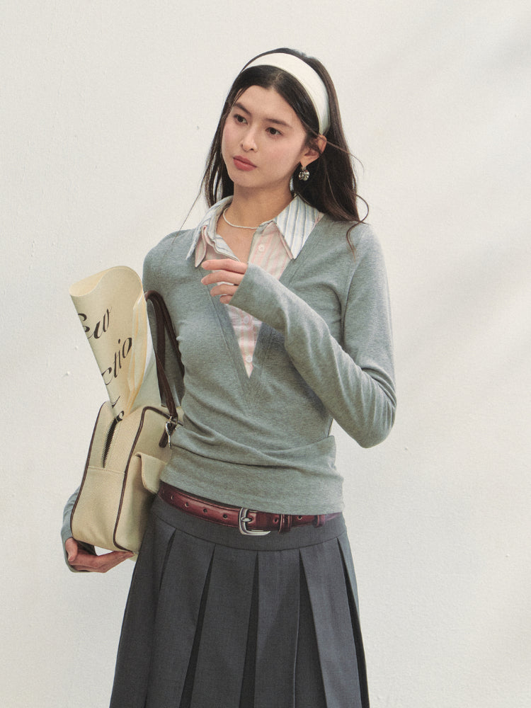 Fake Three-piece Contrast Color Polos - CHINASQUAD