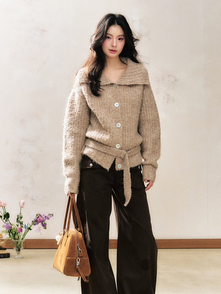 Two-Tone Flared Wide-Leg Pants - CHINASQUAD