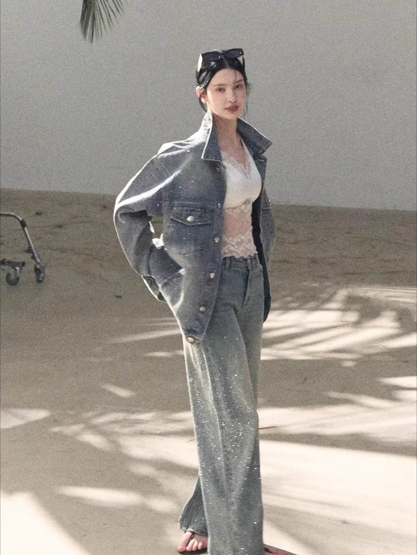 French Satin Lace Backless Camisole