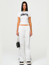 Black & White Compass Flared Sweatpants - CHINASQUAD