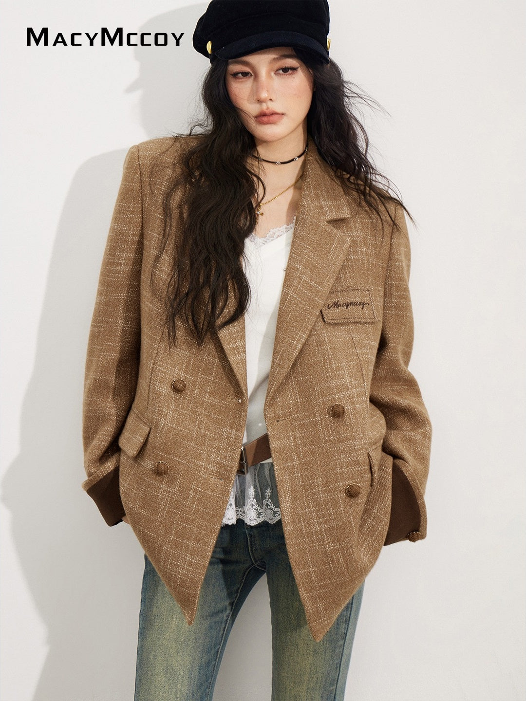 Vintage Wool-Blend Blazer - CHINASQUAD