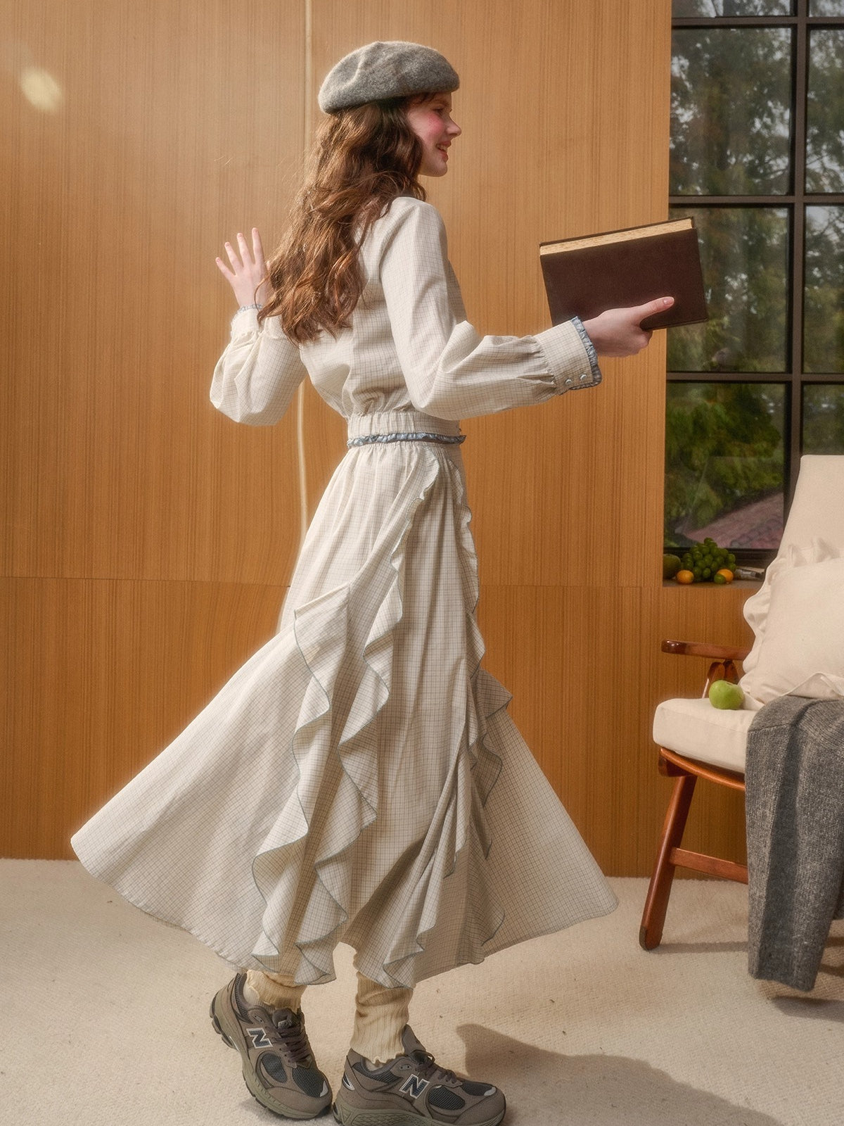 Organic Cotton Gingham Blouse Set