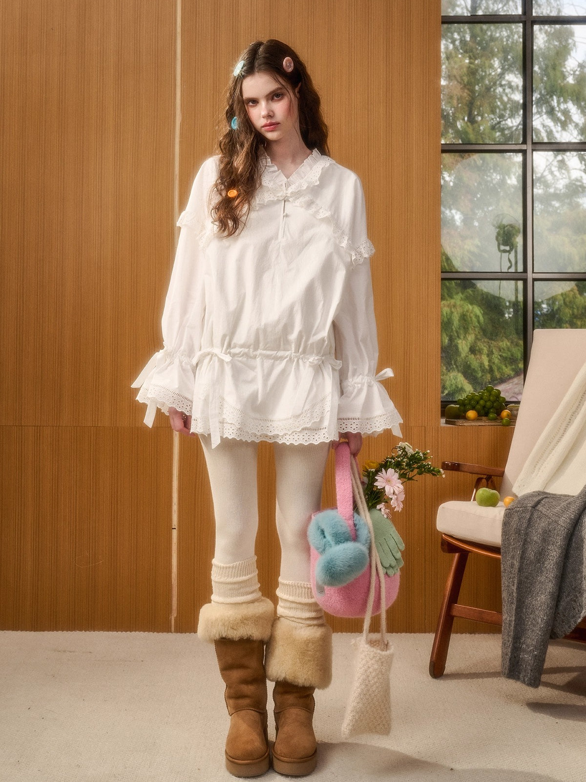 Soft Cloud Organic Cotton Embroidered Dress