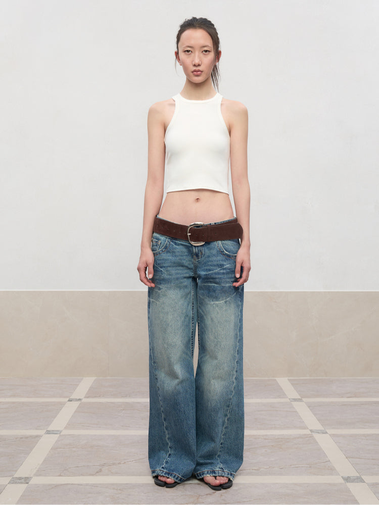 High Elastic Sleeveless I-Back Vest