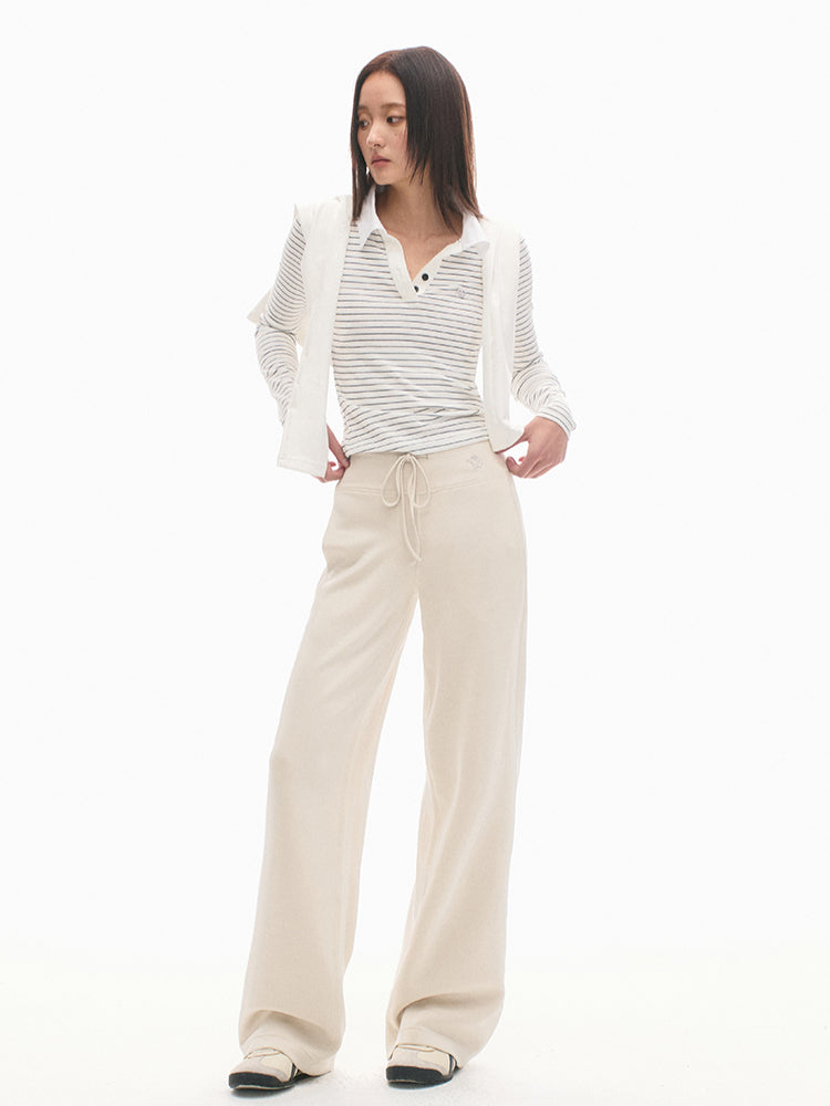 Vintage Slim Fit Black & White Striped T-shirt - CHINASQUAD