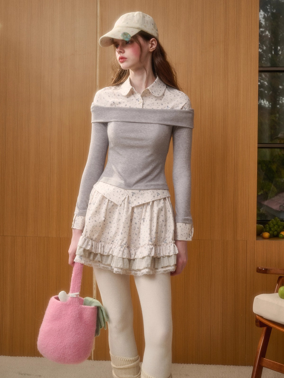 Bunny Fountain Original Printed Two-Piece Set