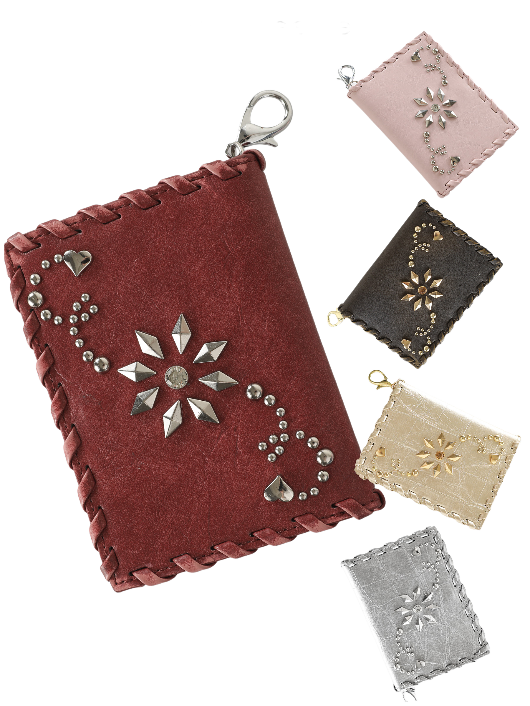 Heart Flower Zipper Cardholder