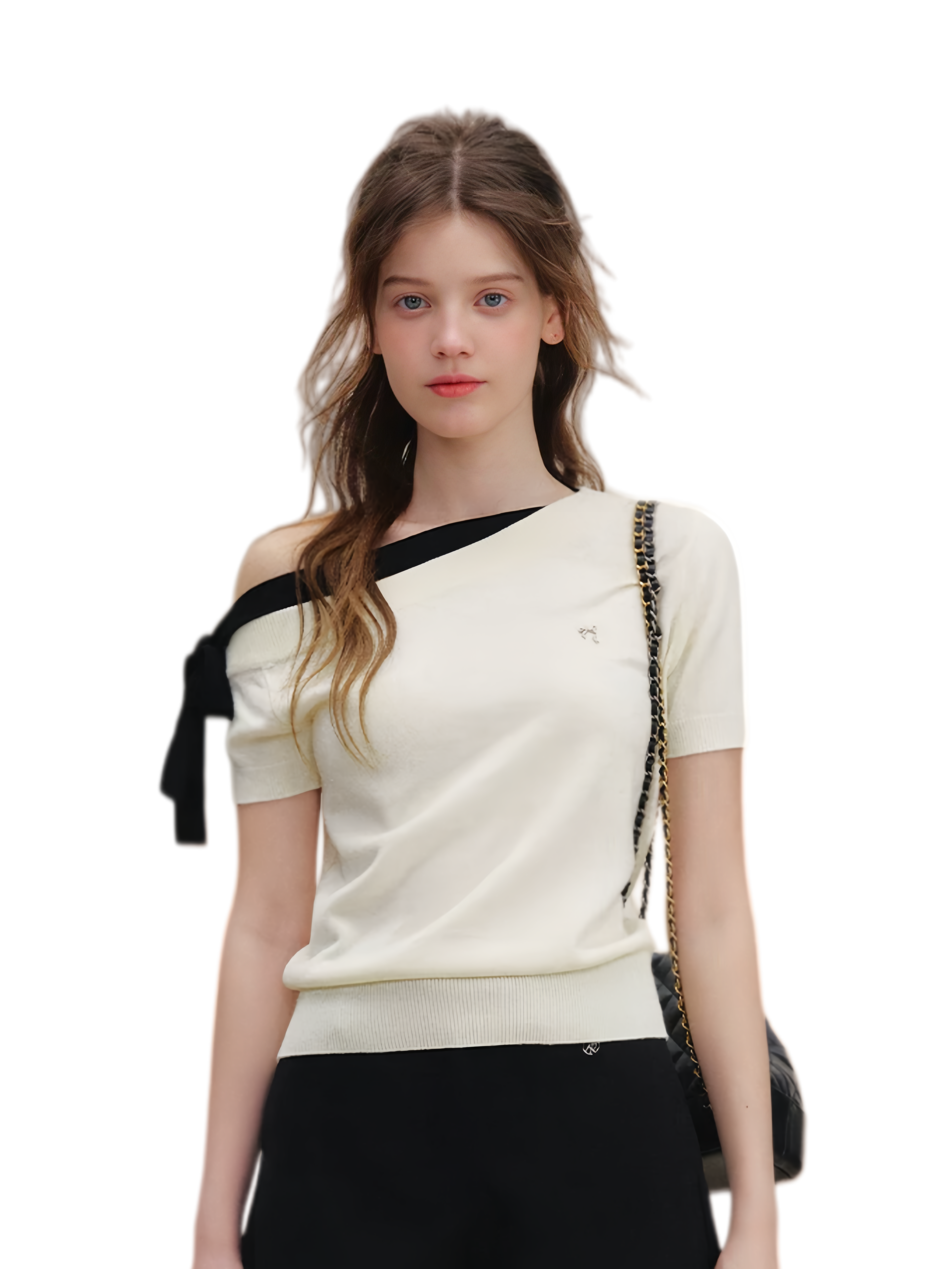 Kroche Wool Blend Bow Knit Tee – T-Shirts & Polos