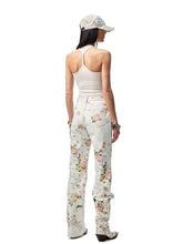 Floral Print Canvas Straight-leg Trousers - CHINASQUAD