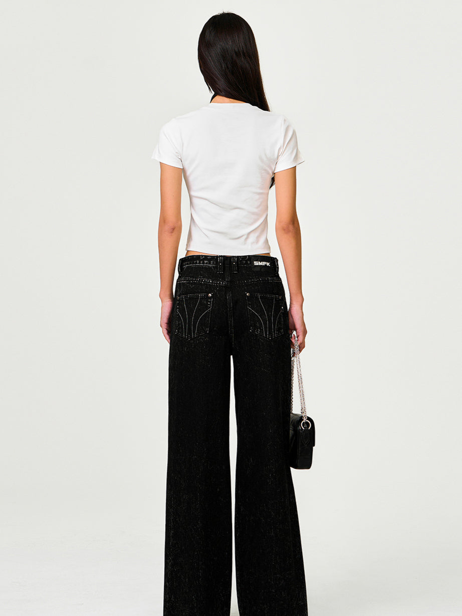 Compass Classic Wide-Leg Jeans - CHINASQUAD