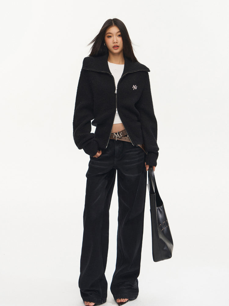 Vintage Low-Waist Loose Straight-Leg Pants - CHINASQUAD