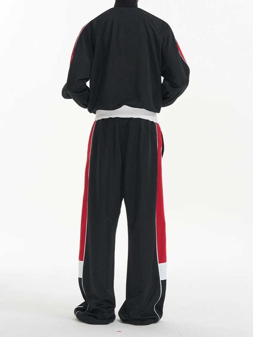 Sport Print Panel Track Pants