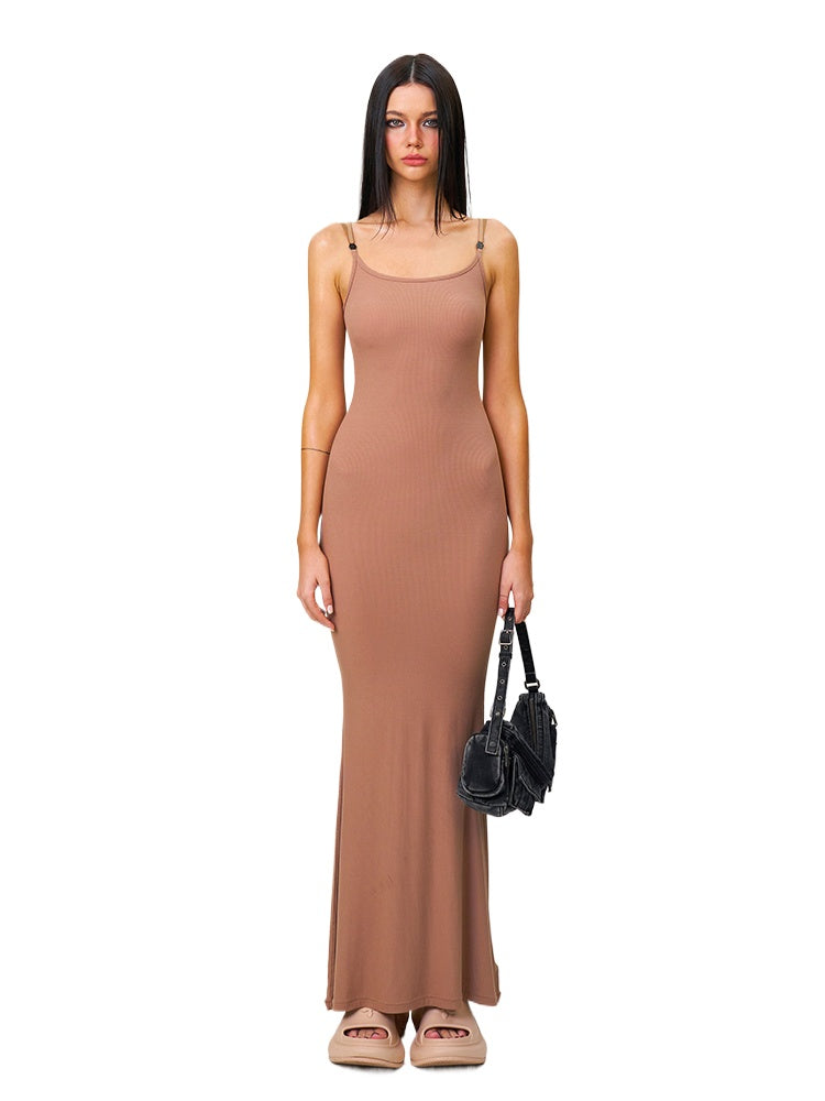Compass Hug Slim Fit Long Dress Nude Compass Hug Slim Fit Long Dress Nude