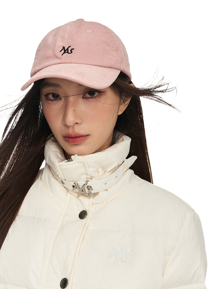 Super Pink Corduroy Wide-Brim Baseball Cap - CHINASQUAD