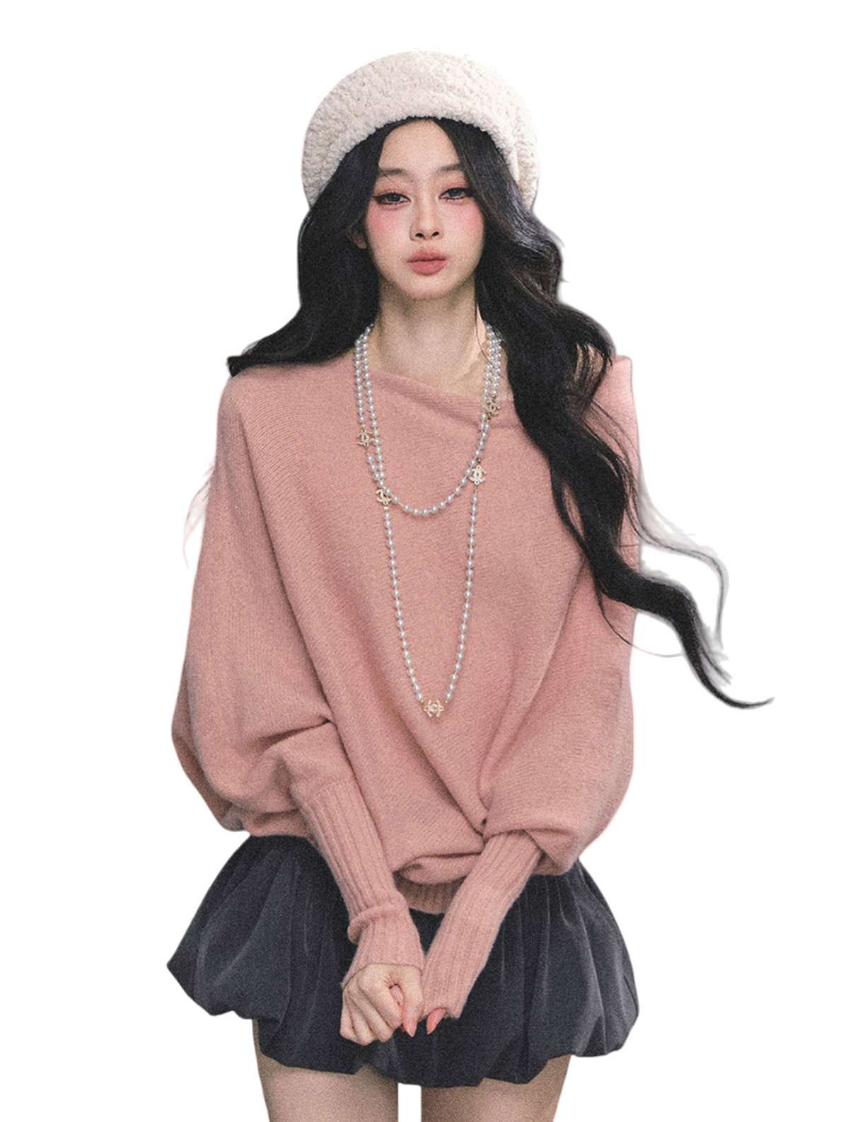 Soft Sweet Off-Shoulder Knit Sweater