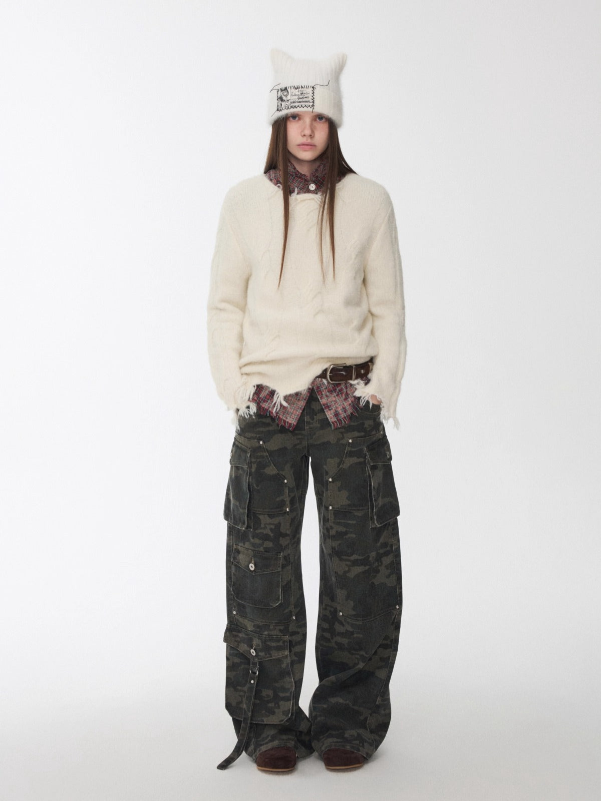 Wool-Blend Textured Oversize Sweater