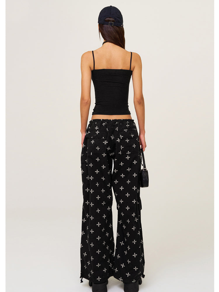 Cross-Flower All-Over Print Sports Camisole - CHINASQUAD