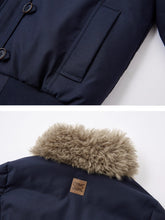 Detachable Fur-Collar Fitted Down Jacket - CHINASQUAD