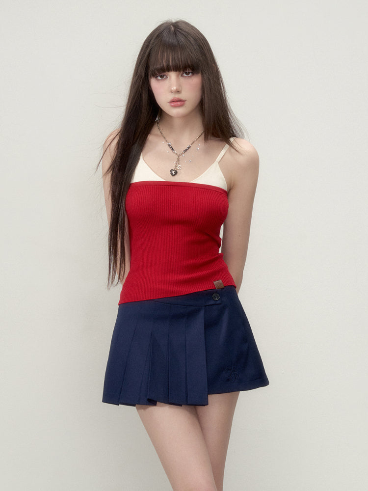 A-Line Irregular Pleated Skirt - CHINASQUAD