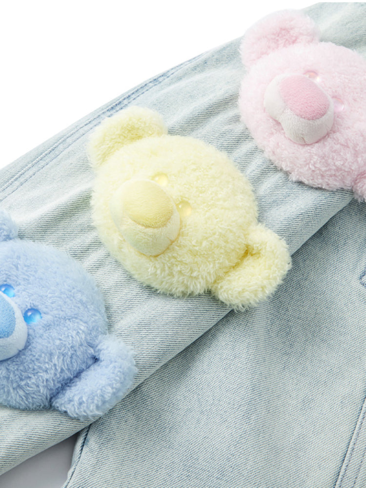 Colorful Bear Denim Jacket - CHINASQUAD