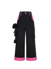 White & Black Bear Cargo Pants - CHINASQUAD