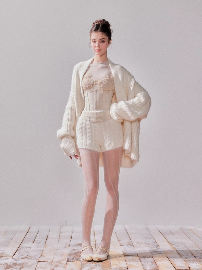 Cloud Cream Cozy Knit Cardigan