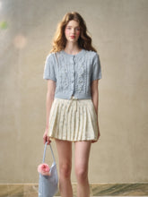 Mohair and Satin Cardigan & Skirt Set - CHINASQUAD