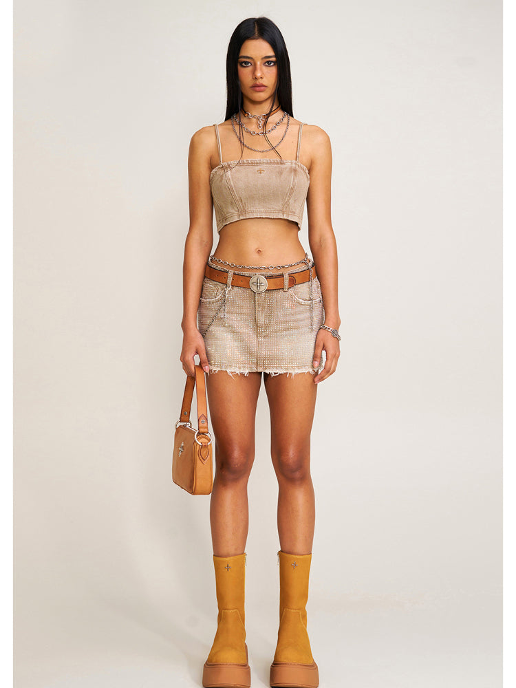 Rage Wild Diamond Denim Skirt Wild Diamond - CHINASQUAD