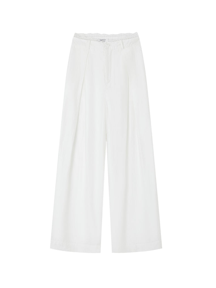 Suit Pleated Wide-Leg Pants - CHINASQUAD