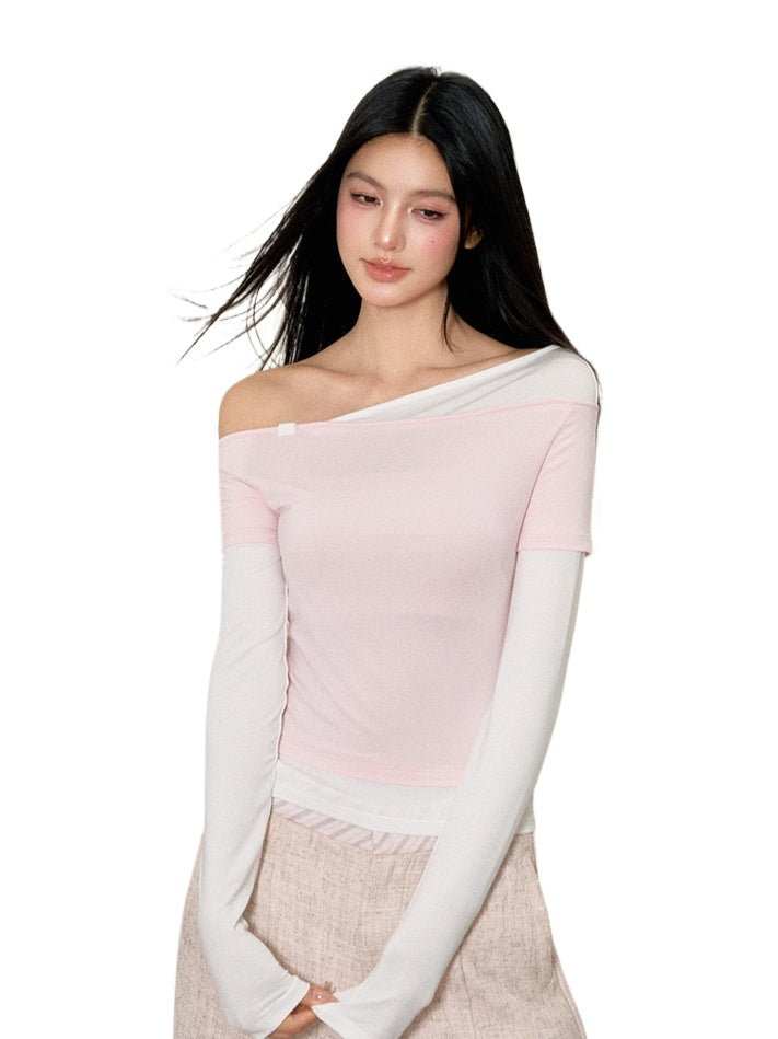 Asymmetric Shoulder Modal Top - CHINASQUAD