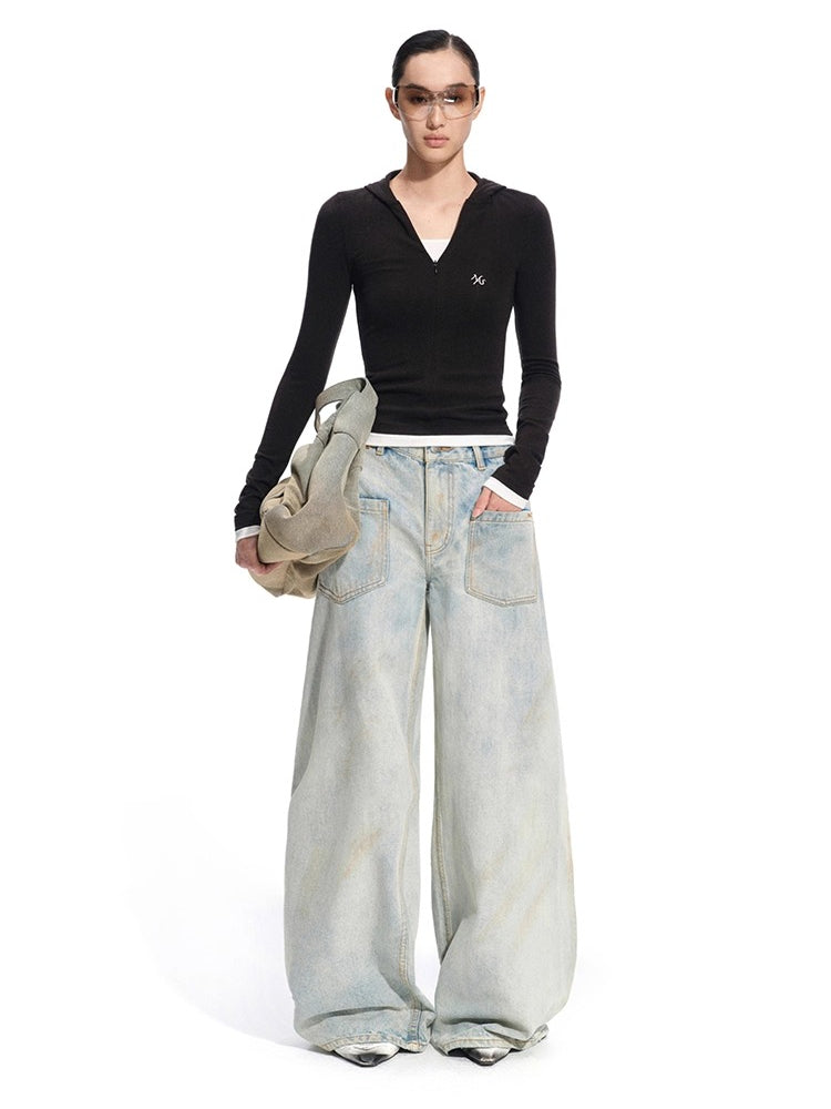 Tencel Wool Layered Long-Sleeve Tee