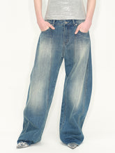 Wash Deconstructed Curved Denim Pants - CHINASQUAD