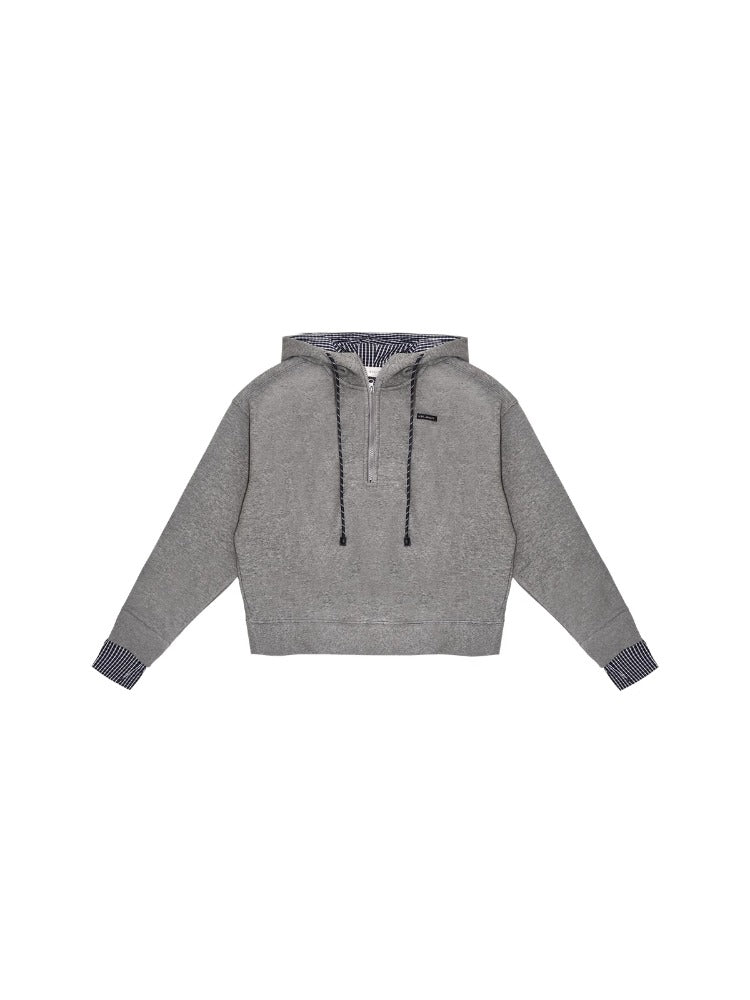 American College Style Plaid Hoodie - CHINASQUAD