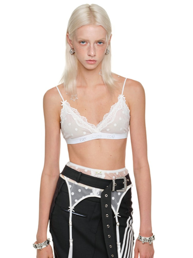 French Lace Triangle Bralette - CHINASQUAD