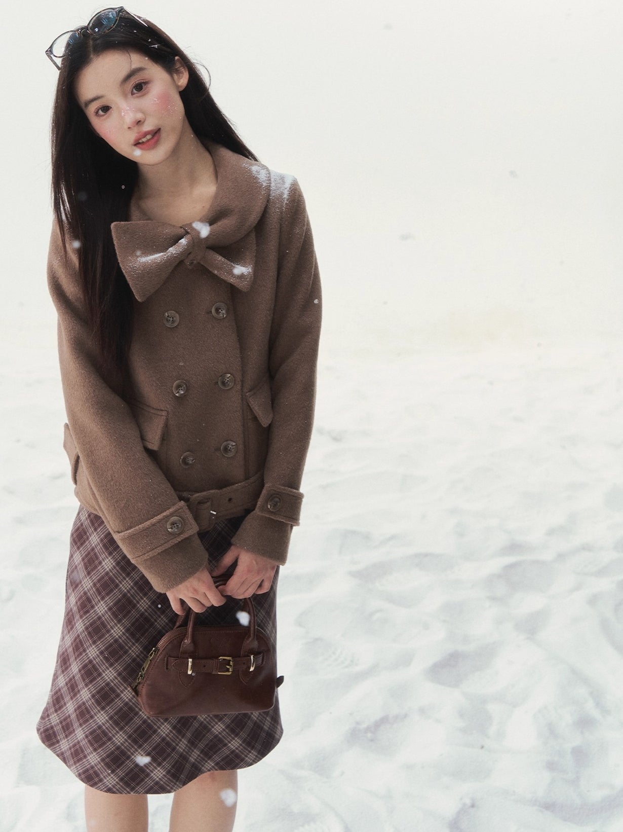 Vintage Double-Breasted Chestnut-Warm Jacket