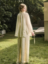 Lace Round Neck Trimmed Shirt - CHINASQUAD