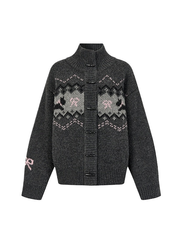 Fair Isle Loose Knit Cardigan - CHINASQUAD
